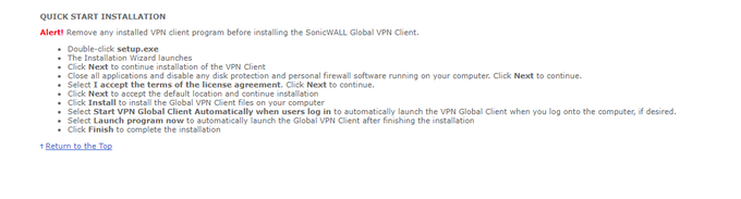 SonicWALL Global VPN Client SonicWALL Global VPN Client
